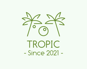 Tropical Minimalist Photography logo design