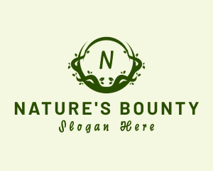 Organic Vines Natural Agriculture logo design