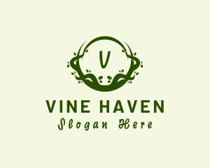 Organic Vines Natural Agriculture logo design