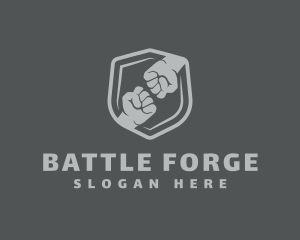 Fight - Fist Fight Shield logo design