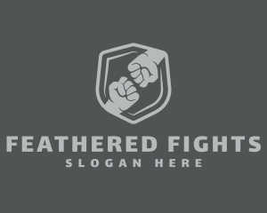 Fist Fight Shield logo design