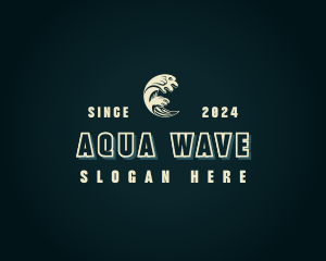 Beach Sea Wave logo design