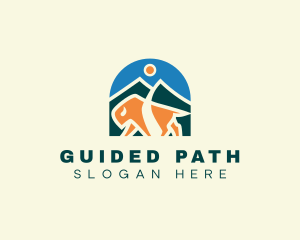 Path - Bison Adventure Mountain Path logo design