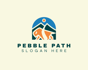 Bison Adventure Mountain Path logo design