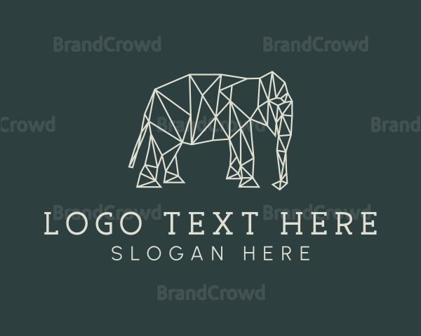 Geometric Animal Elephant Logo