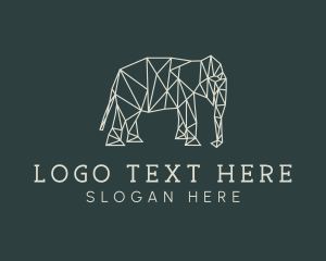 Forestry - Geometric Animal Elephant logo design