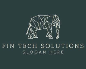 Geometric Animal Elephant logo design