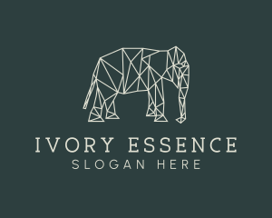 Ivory - Geometric Animal Elephant logo design