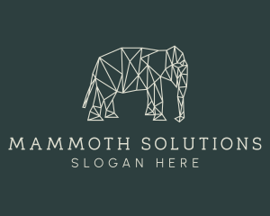 Mammoth - Geometric Animal Elephant logo design