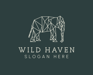 Geometric Animal Elephant logo design