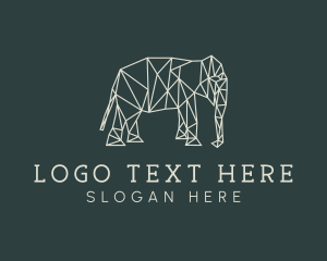 Cultural - Geometric Animal Elephant logo design