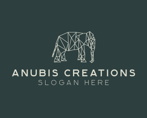 Geometric Animal Elephant logo design