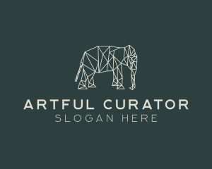 Geometric Animal Elephant logo design