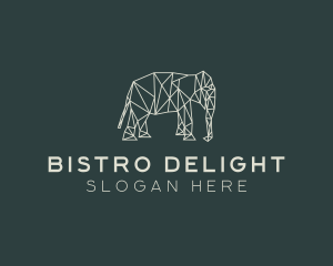 Geometric Animal Elephant logo design