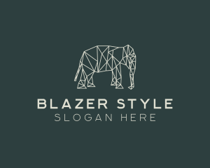 Geometric Animal Elephant logo design