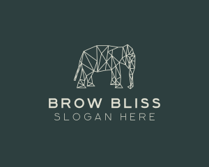 Geometric Animal Elephant logo design