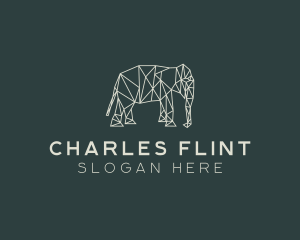 Geometric Animal Elephant logo design