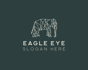 Geometric Animal Elephant logo design