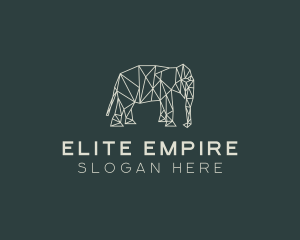 Geometric Animal Elephant logo design