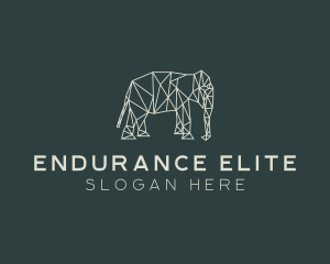 Geometric Animal Elephant logo design