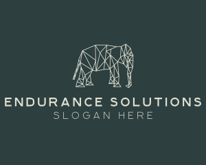 Geometric Animal Elephant logo design