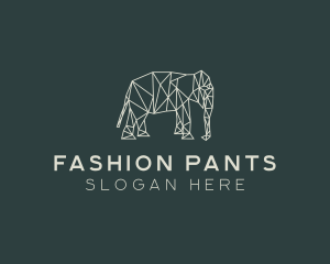 Geometric Animal Elephant logo design