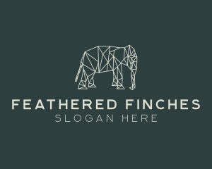 Geometric Animal Elephant logo design