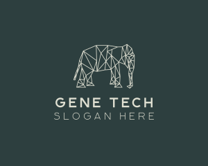 Geometric Animal Elephant logo design