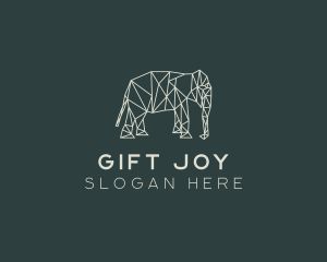 Geometric Animal Elephant logo design