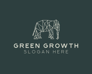 Geometric Animal Elephant logo design