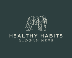 Geometric Animal Elephant logo design