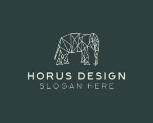 Geometric Animal Elephant logo design