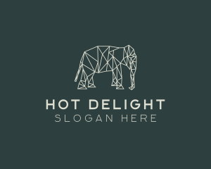 Geometric Animal Elephant logo design