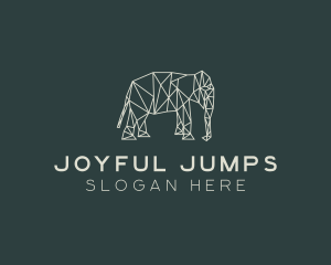 Geometric Animal Elephant logo design