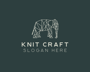 Geometric Animal Elephant logo design