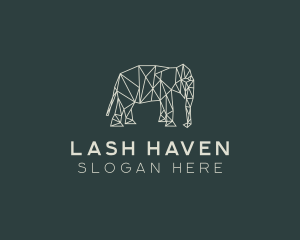 Geometric Animal Elephant logo design