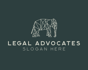 Geometric Animal Elephant logo design