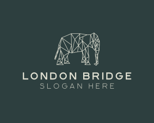 Geometric Animal Elephant logo design