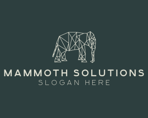 Geometric Animal Elephant logo design