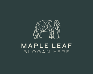 Geometric Animal Elephant logo design