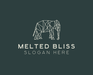 Geometric Animal Elephant logo design