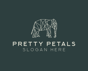 Geometric Animal Elephant logo design