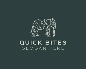 Geometric Animal Elephant logo design