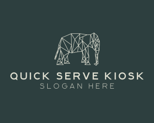 Geometric Animal Elephant logo design