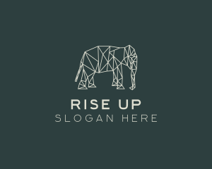 Geometric Animal Elephant logo design