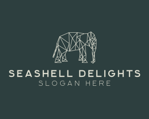 Geometric Animal Elephant logo design