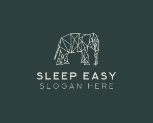 Geometric Animal Elephant logo design