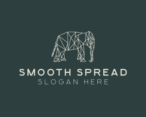 Geometric Animal Elephant logo design