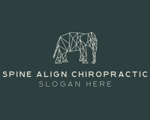 Geometric Animal Elephant logo design