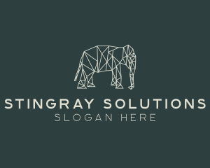 Geometric Animal Elephant logo design